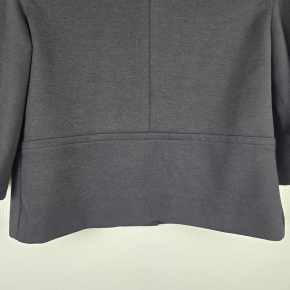 Vince Womens Black Cropped JacketSmall Button DetailRuched Sleeve Stand UpCollar - Picture 13 of 15